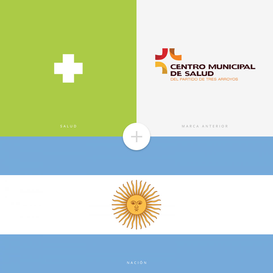 concepto de logo proyecto Centro de Salud partido de Tres Arroyos