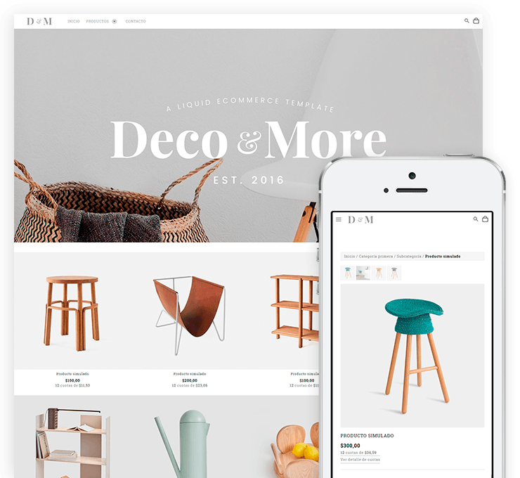 Ejemplo diseño tienda online DyM